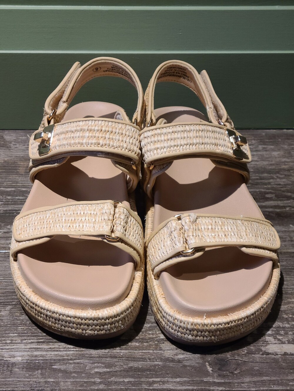 Madden NYC Woven Strappy Women’s Sandals in Beige